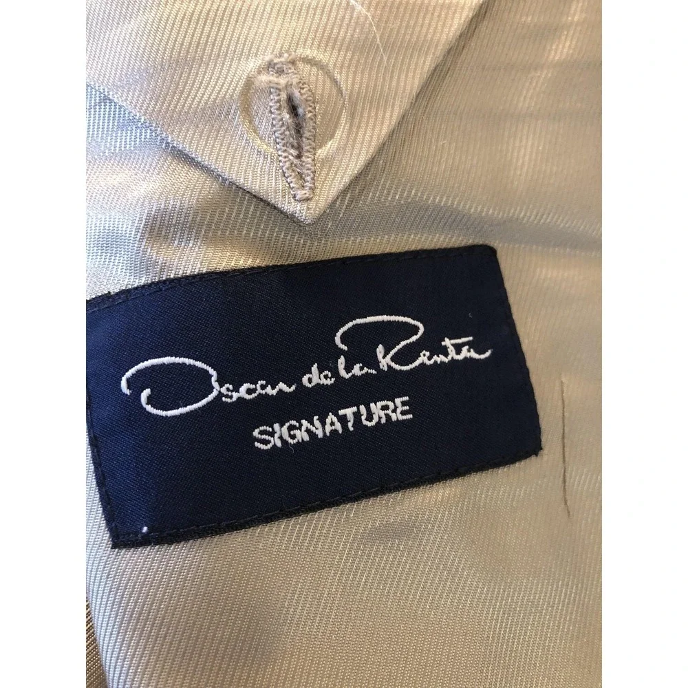 Oscar De La Renta Signature Blazer Mens 42R Brown‎ Wool Check Sport Coat Jacket